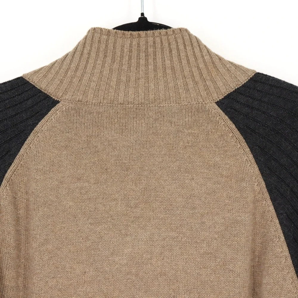 Carbon 2 Cobalt Men's Sherpa Fleece Lined Full Zip Sweater Size L Beige Casual